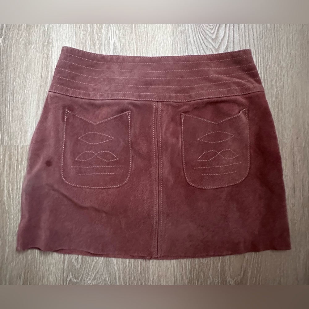 Free People|Modern Love Suede Skirt|Clay Red/Brown|SZ‎ 4